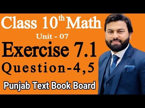 Class 10th Math Ch 7 Exercise 7.1 Question 4,5 -Mathematics 10th class - E.X 7.1 Q4,Q5