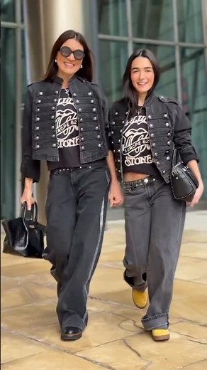 Chaquetas militares, denim con tachuelas y sastrería en rojo: 8 looks coordinados ✨ #fashiontrends