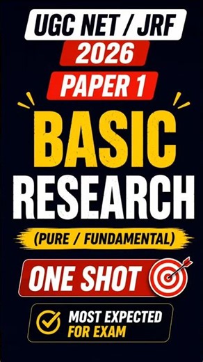 Research Aptitude: Basic Research | UGC NET Paper 1 | One Shot Revision