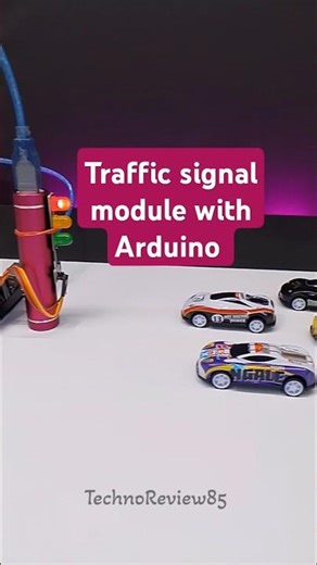Traffic signal module with Arduino #technoreview85 #arduino