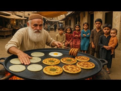 AFGHANISTAN Most Cheap Breakfast | 30/- RS! QAsim Bhai Breakfast | Desi Cheapest Anda Paratha