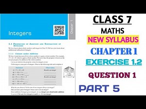 CLASS 7 MATHS CHAPTER 1 INTEGERS EXERCISE 1.2 QUESTION 1 PART 5 (NEW BOOK) ‪@nksclasses‬