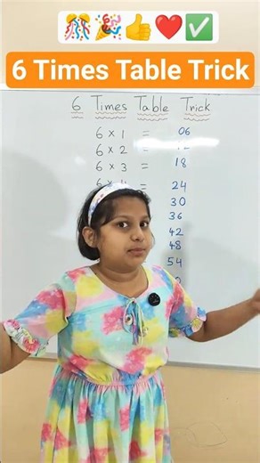 6 Times Table Trick | Learn the 6 Multiplication Table in Seconds 🔥 #shorts #timestabletrick #maths