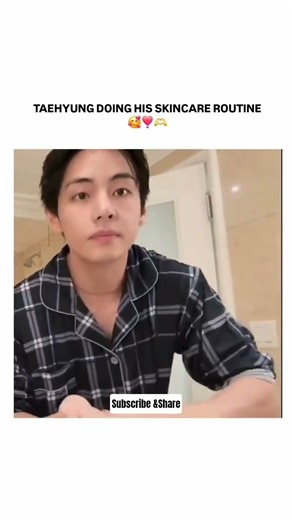 BTS V skincare routine || #bts #shorts #trending #taehyung #viral #ronaldo