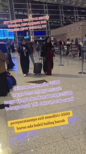 53K views · 1.4K reactions | EXIT MANDIRI PULANG ATUR SENDIRI TANGGAL KEPULANGAN NYA PROSES CEPAT INSYAALLAH Whatsapp 0534825871 Kribo D'lacoste | Bejjo Carpac | Facebook