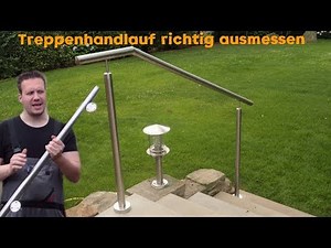 Stainless steel freestanding handrail made to measure - how to measure correctly