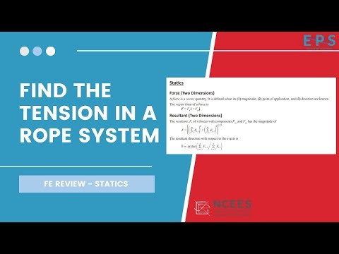 Tension in a Rope | FE EXAM STATICS