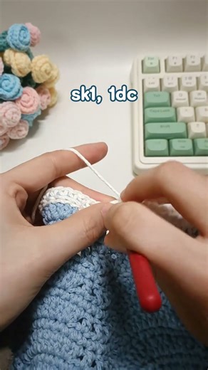 How to crochet a wave pattern 🧶#crochet