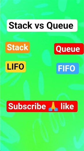 What is difference Between Stack and Queue 😯