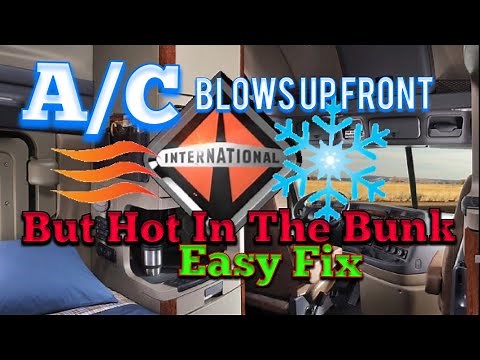 International Truck A/C Fix. Cold Air Up Front, Warm Air In Bunk ! Blend Door Fix !