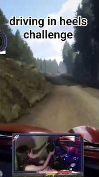 "driving in heels challenge" #simracing #gaming #dirt2.0 #rally