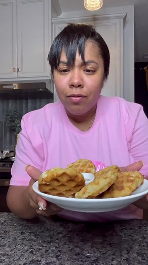 Delicious Cream Cheese and Peach Preserve Puff Pastry Waffles Recipe