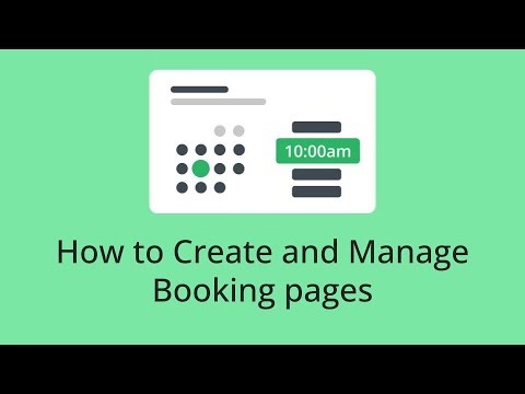 How to Create and Manage Booking pages