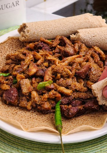 Authentic Ethiopian Tripe Dish