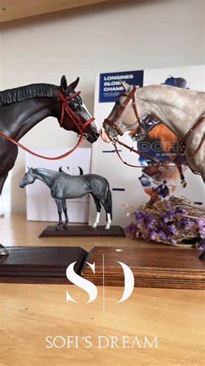 Sofi’s Dream on Instagram: "Let’s put a tiny bridle on the model horse!🤍 Visit our website to check our available model horses (link in bio) #equestrian #modelhorses #modelhorse #pushkinresin #miniaturehorse"