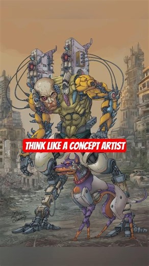 Concept Art Process | From Idea to Final Design✍️/‪@dcsa.vinmics‬ #youtubeshorts