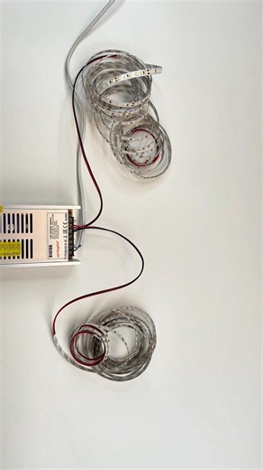 How to connect 2 reels of LED strip to a power supply