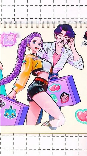 KPOP DEMON HUNTERS Sticker Secret Love of HUNTRIX RUMI and SAJA BOYS JINU #shorts