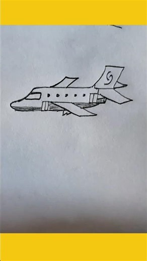 How to Draw an Airplane Easy ✈️ | Simple Plane Drawing #shorts