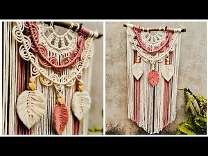 DIY MACRAME WALL HANGING WITH FEATHER, EASY MACRAME FOR BEGINNERS
