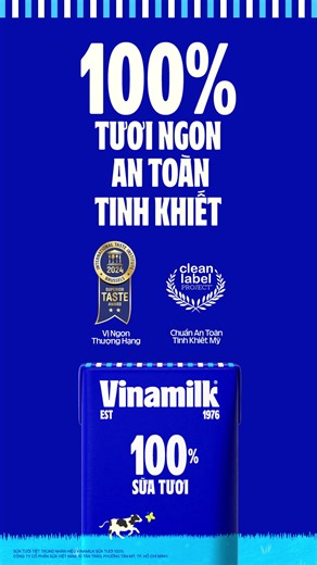 Sữa tươi Vinamilk, không chỉ ngon, mà còn đạt chuẩn An Toàn & Tinh Khiết từ CLP - Mỹ. | Vinamilk