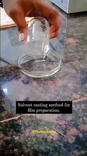 solvent casting method for film preparation. #pharmacy #pharmacist #gpat2022 #pharma #pharmalessons