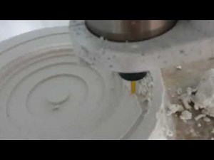 Cutting plaster of paris with homemade cnc mill