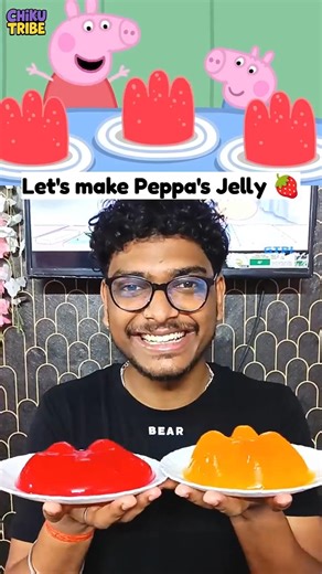 let's try Peppa's jelly 🍓