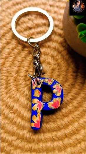 How to make Keychain from Clay/ Name letter keychain / Diy Making cute Keychain at home #shorts