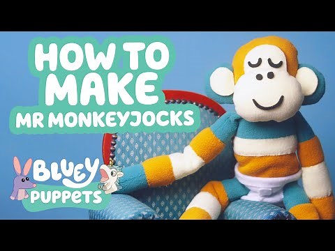 Bluey Puppets: How to Make Mr Monkeyjocks 🧡 🐵 | Brand New Series | Bluey