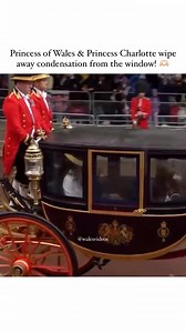 The Princess of Wales & Princess Charlotte tried to wipe away the condensation that has appeared on their carriage windows at Trooping the Colour this year 🫶🏻🌧️✨ #TroopingTheColour • 📸 Credits to the owners • • Follow my Backup Account wales_videos 💛 • #New#RoyalFamily#Queen#KingCharles#King#QueenCamilla#QueenConsort#PrinceofWales#PrinceWilliam#PrincessofWales#PrincessCatherine#PrincessKate#KateMiddleton#PrinceGeorge#PrincessCharlotte#PrinceLouis#walesvideos by walesvideos | Royal Family Mo
