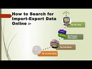 How to Search Import Export Data Online