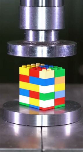 Hydraulic Press vs. LEGO: Can Bricks Stop the Press?