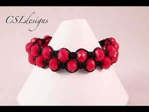 Multi knot double row macrame bracelet