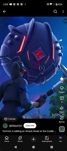 fortnite is adding an attack mode to the cube cradle