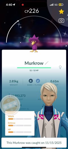 Wild Area 2025 Shiny Murkrow Encounter plus Evolution into Shiny Honchkrow in Pokémon Go