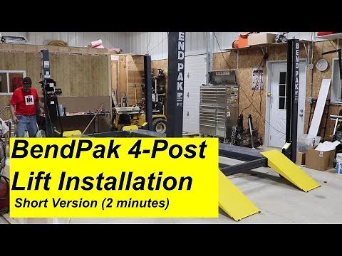 BendPak 4 Post Lift Install short version