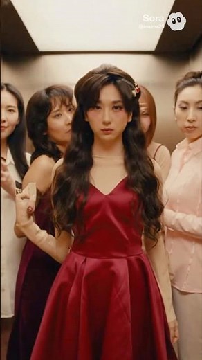 エレベーターの移動中に女性たちに強制女装させられる少年#shorts