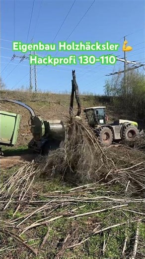 Selbst gebauter Holzhäcksler im Härtetest 🔥 Hackprofi 130-110 im Dauereinsatz 💪🌳 #shorts