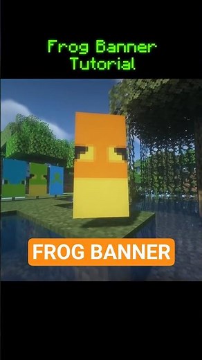 How To Make a Frog Banner in Minecraft! 🐸 #minecraft #minecraftbanner #frogbanner #frog #short