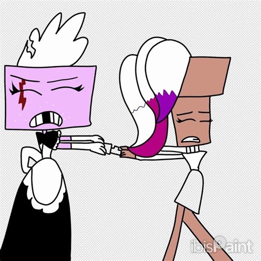 Chipped off Tisha x Brusha #dandysworld #animation #meme #Tisha #Brusha #Chip whistler #mly #fyp