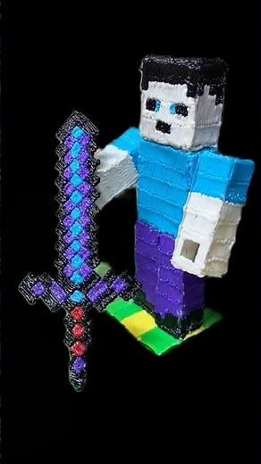Crafting a Diamond Sword for my 3D Steve