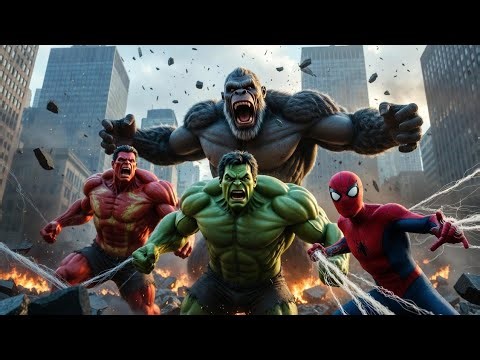 Hulk & Spider-Man vs Red Hulk and King Kong | Ultimate Monster Battle