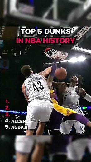 Top 5 Dunks In NBA History