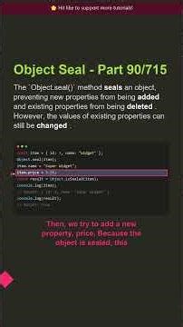 💼 Object Seal Method - Part 90/715 | Career-Boosting JS Tip #shorts #javascript