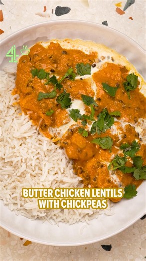 Butter Chicken Lentils with Chickpeas | #highfibremeals #easyrecipe #chickpeas #lentils #easycurry