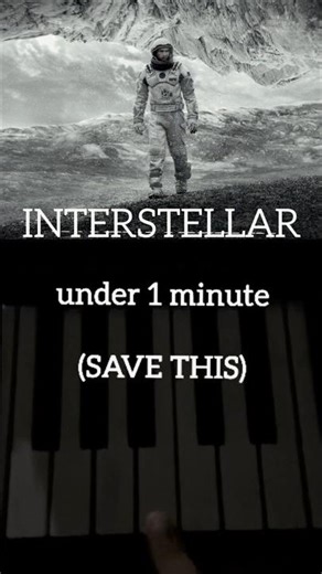 Learn INTERSTELLAR on Piano in 60 Seconds (Easy Tutorial) #shorts #viral #tutorial #piano