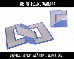 Interactive Flippy Window Card and Pocket SVG | Instant Download | DIY Papercraft | Creative Project - Etsy