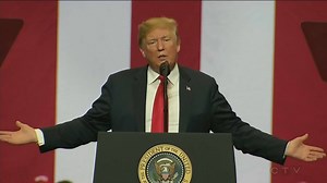“We love Canada but they’re taking advantage of us” – Trump continued to target Canadian trade tonight during a rally in North Dakota. Watch more here: https://www.ctvnews.ca/video?playlistId=1.3989224 | CTV News