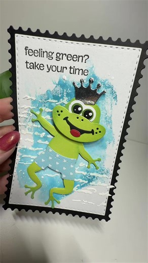 Feeling green? 💚 Take your time! #cardmakersoftiktok #DIYknutsels #cardideas @Studio Light Crafts